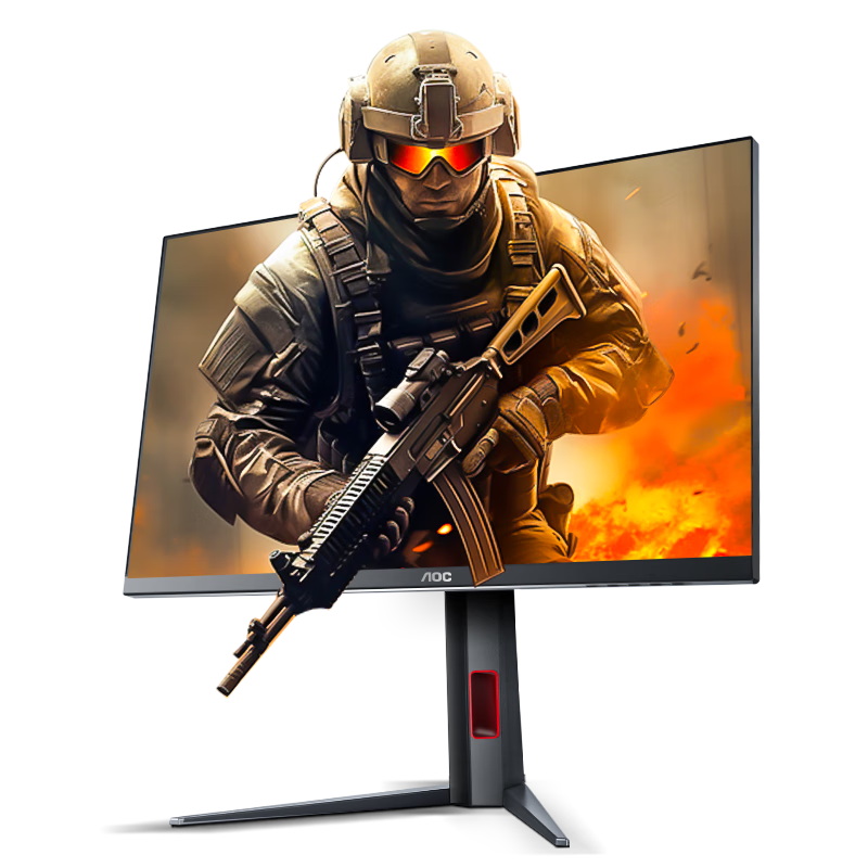 AOC 24.5-Inch 2K 320Hz FastIPS 1ms HDR400 Factory Color Calibration Low Blue Light FPS Gaming Monitor Zeus Shield Q25G4S