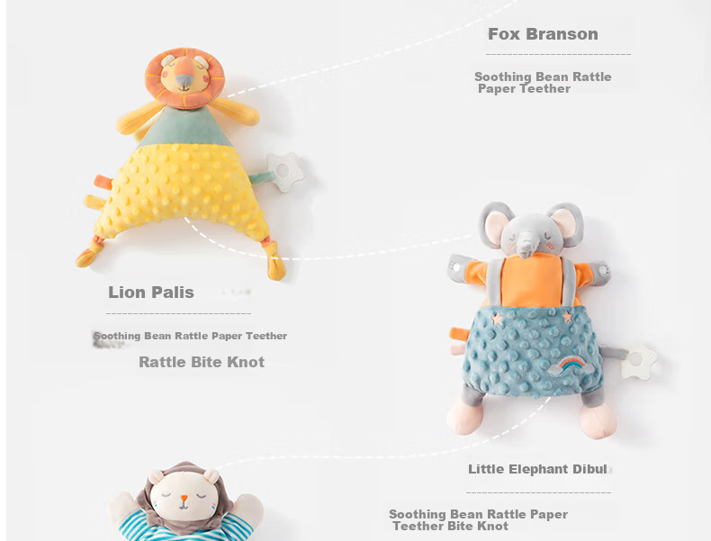 Beitaisi Comforting Doll Sleep Aid, Baby Soothing Blanket, Sleep-Inducing Toy, Edible And Chewable, Fox Blansu 7