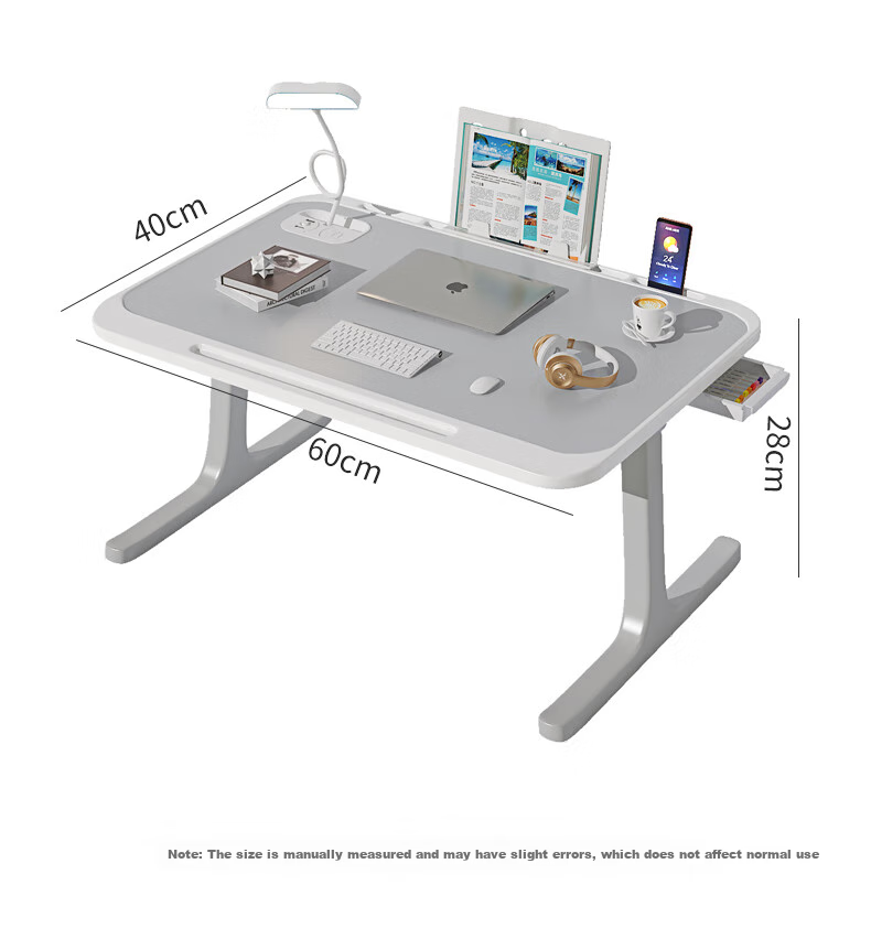 XIAOJIANGCAI Multifunctional Small Table Bedside Desk Computer Desk Bedside Study Table Folding Table T-Shaped Legs Thickened And Reinforced 13