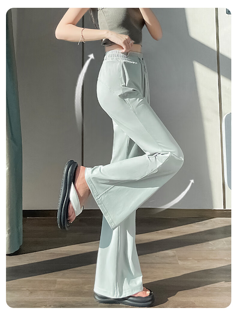 Warrior UPF50+ Ice Silk Sun Protection Casual Pants for Women 2025 Summer Comfortable Breathable Natural Cooling Slim Fit Flared Pants 10