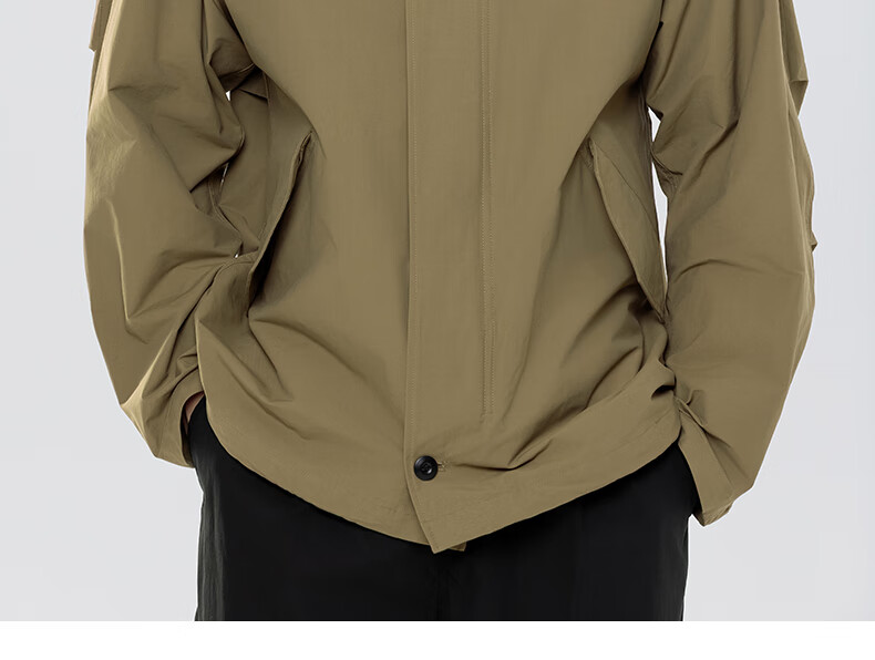 MARKLESS Hooded Windproof Jacket for Men, Cotton, Durable, Crisp Casual Men's Coat 5151 Black M 16