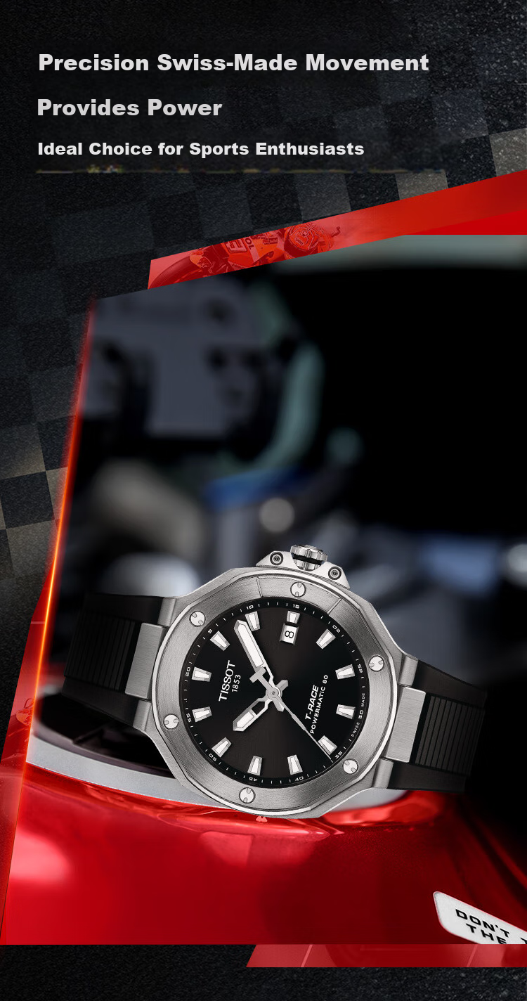 TISSOT Watch, Le Locle Series Men's Watch, Swiss Mechanical Men's Rubber Strap Wristwatch, Sports Watch, Birthday Gift 2