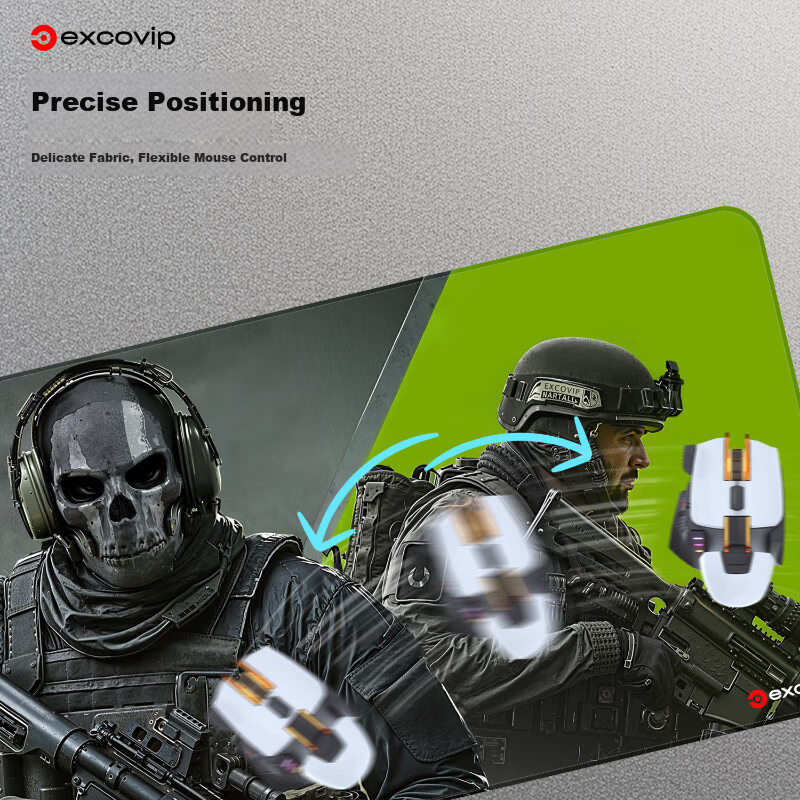 EXCO Skeleton Team Mouse Pad Large Desk Mat, Lock Edge Gaming Pad, Laptop Office Edge Large Size Keyboard Pad 0441 5
