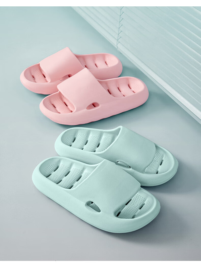 MINISO Slippers for Men, Summer Bathroom Shower Non-Slip Water-Draining Quick-Drying Odor-Free Home Breathable Sandals for Women, Black 11