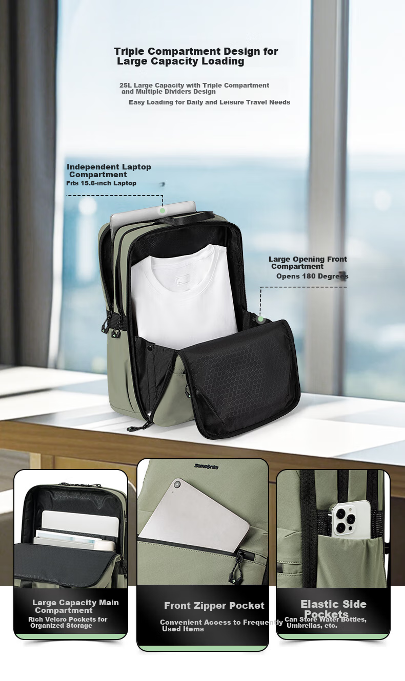 Xinxiuli Casual Commuter Backpack, Laptop Bag, 15.6-Inch, Men's Backpack, Lightweight, Large Capacity, NX5 4