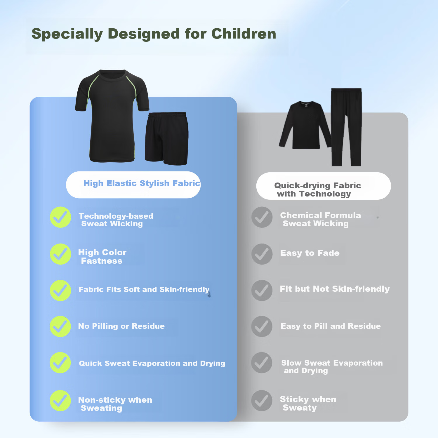 Fandimu Children's Sports Set, Boys And Girls Badminton Basketball Tight-Fitting Base Layer, Breathable High-Elasticity Morning Jogging Training Running Suit