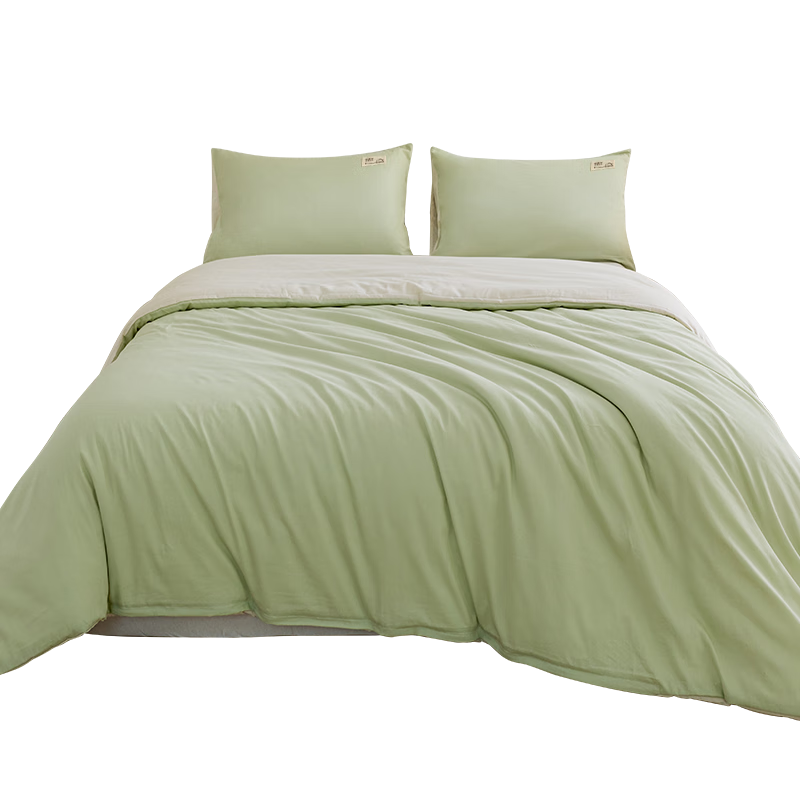 Hengyuanxiang 100% Cotton Quilt Cover Single Piece A-Class Antibacterial Bedding Duvet Cover Apple Green 2*2.3m