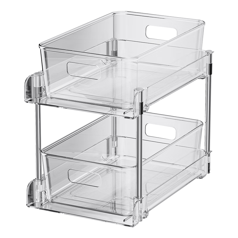 Youqin Pull-Out Under-Sink Storage Rack Multi-Layer Bathroom Cabinet Organizer Under Washbasin Shelf Divider