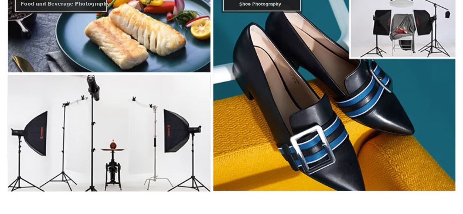 JINBEI SPARK-400D Fourth Generation Photography Studio Kit, Indoor Flash 400W, for Clothing Portrait ID Photos, Fill Light, Photography Studio Camera, Still Life Product Shooting Special Lighting 9