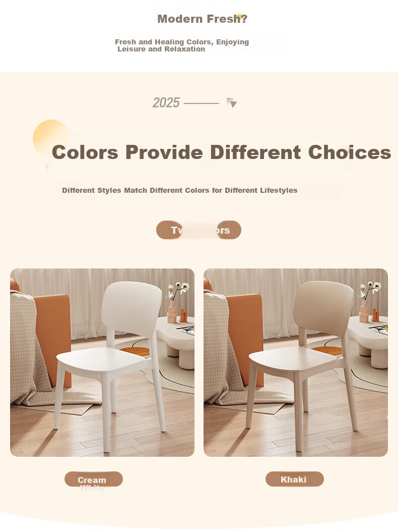 Quanpinwu Dining Chair Stool Plastic Chair Milk White Office Chair Backrest Leisure Chair Desk Chair Study Chair Makeup Chair 11