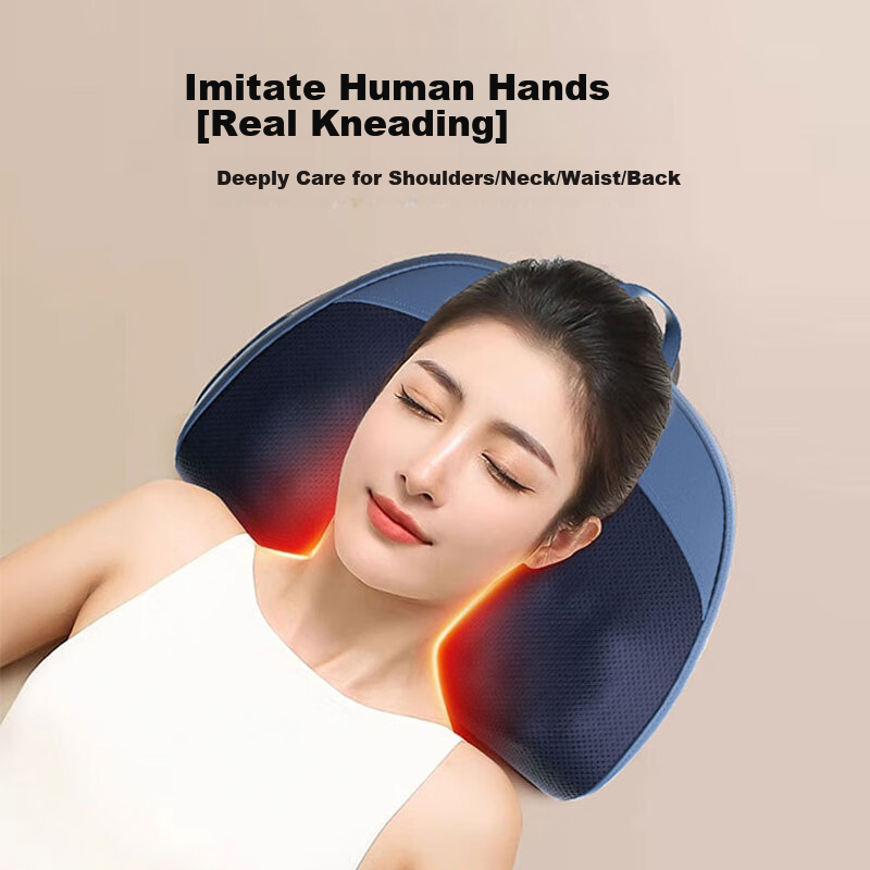 AUX Cervical Spine And Lumbar Massage Pillow GL89 Gift Box Set Shoulder Leg Back Kneading Hot Compress Waist Pain Relief Massage Device Mid-Autumn Festival Gift