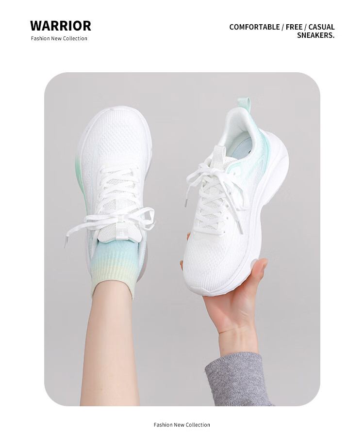 Huili Women's New Sports Shoes, Casual Shoes with Soft Soles, Lightweight Running Shoes for Women, 4638 White, Size 40 5