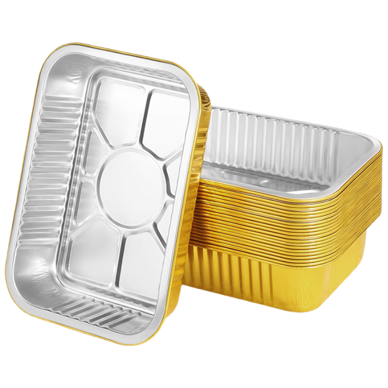 Faxilon Air Fryer Aluminum Foil Pans And Bowls, 10 Pieces, 1050ml, for Baking, Barbecue, Oven Use