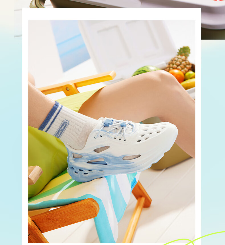 361° Men's Sports Slippers, Spring And Summer BIG3 Perforated Shoes, Outdoor Home Beach Sandals, Men's Slippers, 672426717-11 31