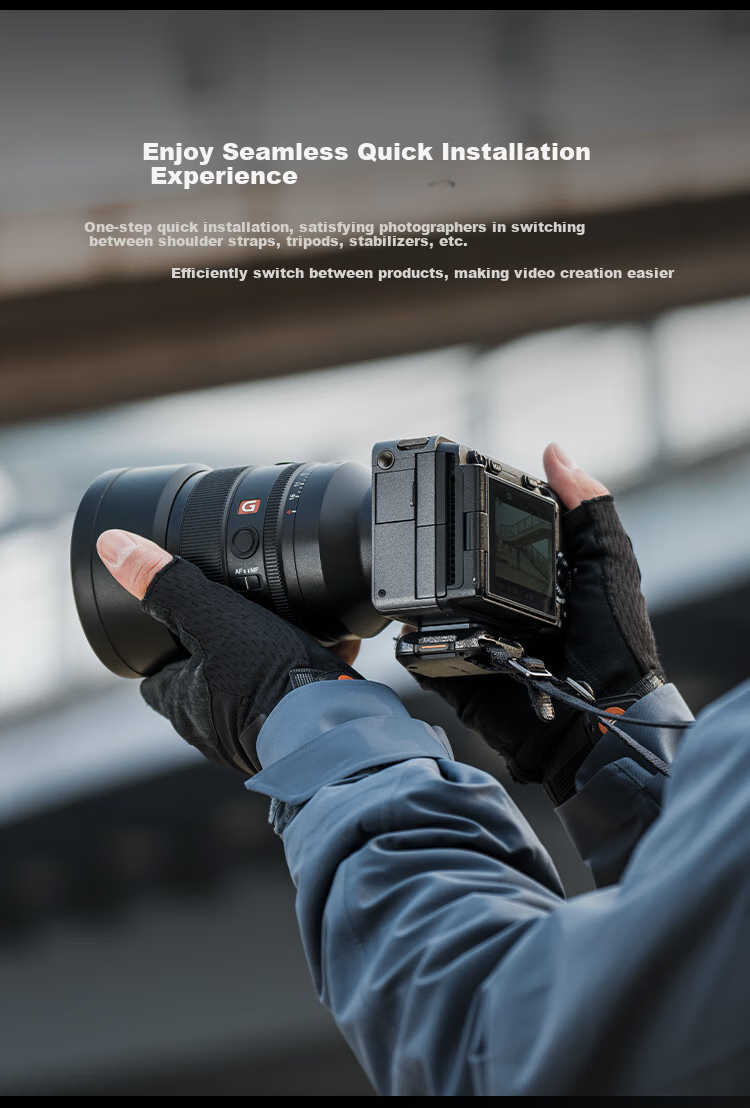 PGYTECH Quick-Release Camera Strap, Dandelion Camera Shoulder Strap, Quick-Release Crossbody, Pressure-Relieving Quick-Release Plate, Suitable for Fuji, Canon, Sony Camera Quick-Release Board And Quick-Release Plate Set 2