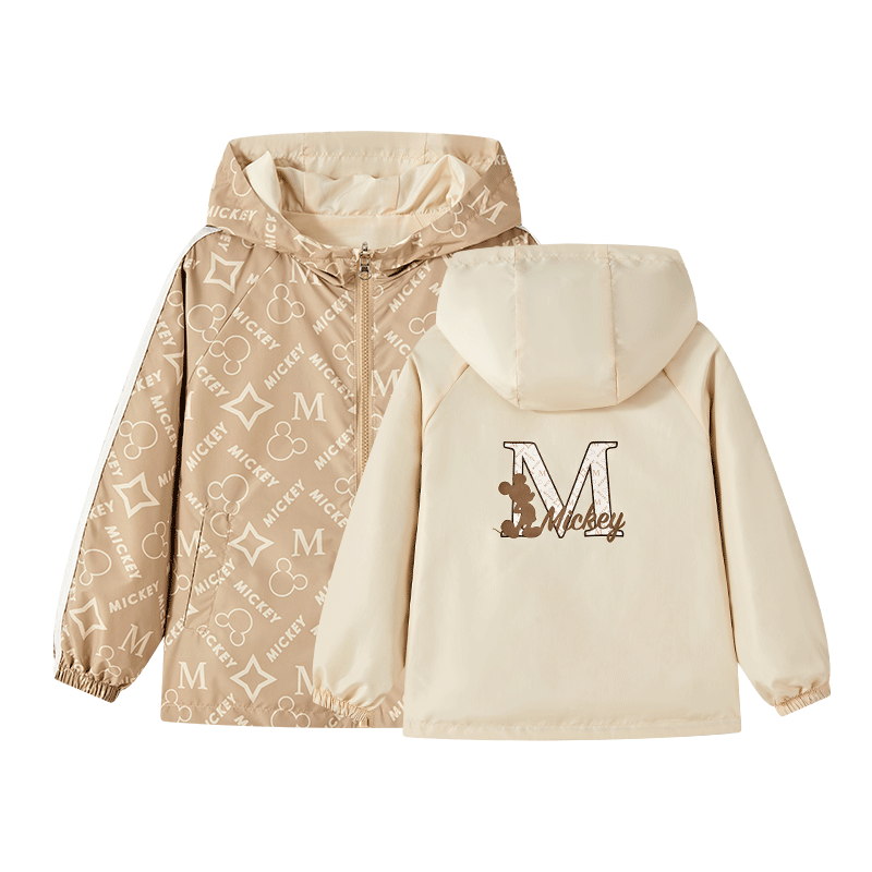 Dishini Double-Sided Wear Girls' Spring Coat Boys' 2026 New Children's Hooded Outerwear Baby Lightweight Jacket