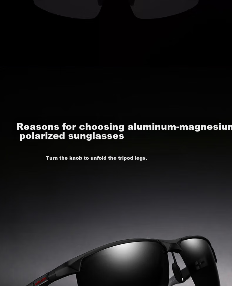 Boshide Driving Glasses, Fishing Goggles, Polarized Sunglasses, Men's Outdoor Cycling Driving Glasses, Black Frame 6