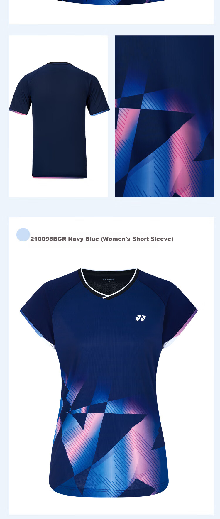 YONEX Badminton Shirt, Competition And Training Wear, Sweat-Absorbing And Breathable, Women's Sports T-Shirt, 210095BCR, White, Size O 5