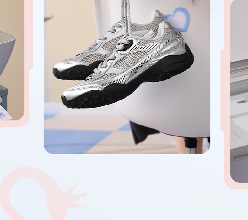 361° Women's Sports Shoes, Spring And Summer Swan Shoes, Mesh Upper, Retro Commuter Style, Thin-Soled Casual Shoes, 682526763-1 3
