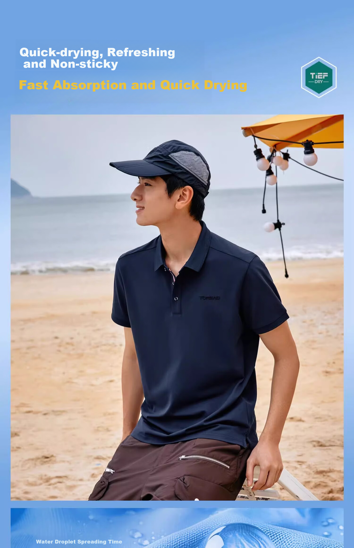 TOREAD Outdoor Sports Quick-Dry Breathable Half-Sleeve Polo T-Shirt Mountain Shadow Gray Men 3XL 7