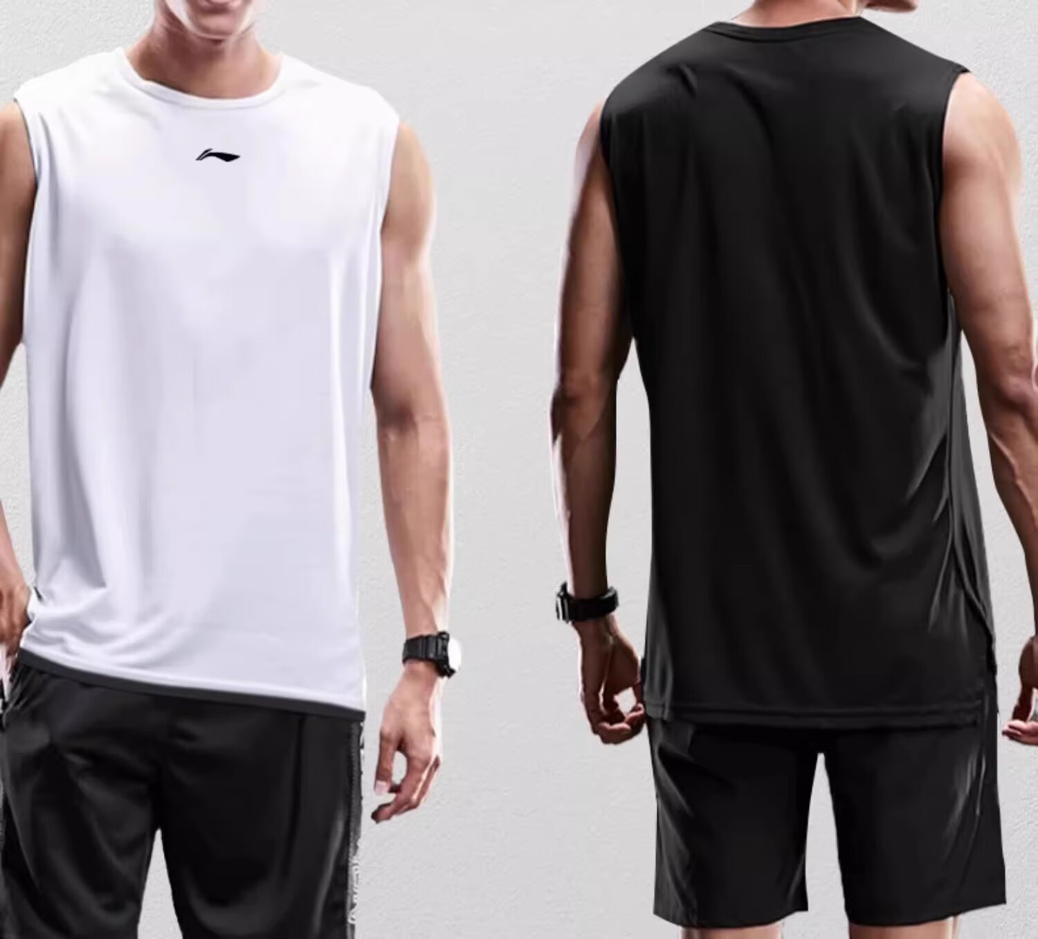 Li-Ning Sports Set, 2026 New Style Men's Quick-Dry Sports Vest And Shorts, Summer Running Basketball Fitness Two-Piece Set 3