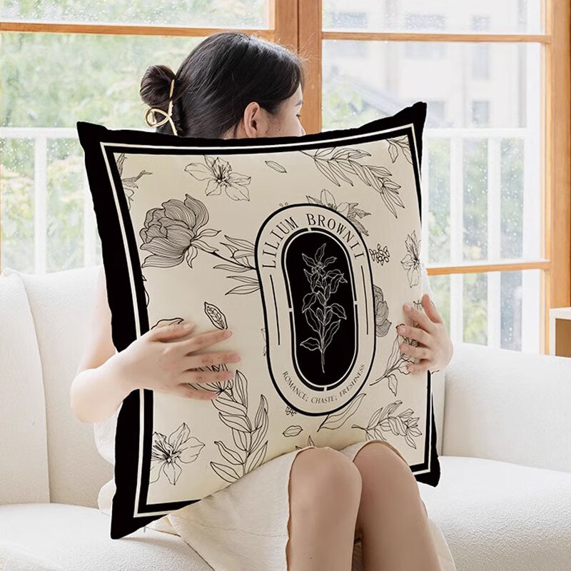 Yinshang American-Style Throw Pillow, Luxurious High-End Sofa Living Room Cushion, Bedside Large Backrest Pillow Cover with Insert 1