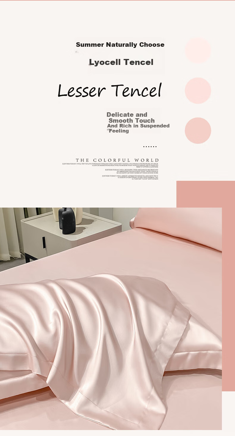 Wuyinliangpin Class A 60-Piece Lyocell Tencel Pillowcase Set, Washable Ice Silk Pillowcases, 48*74cm 4