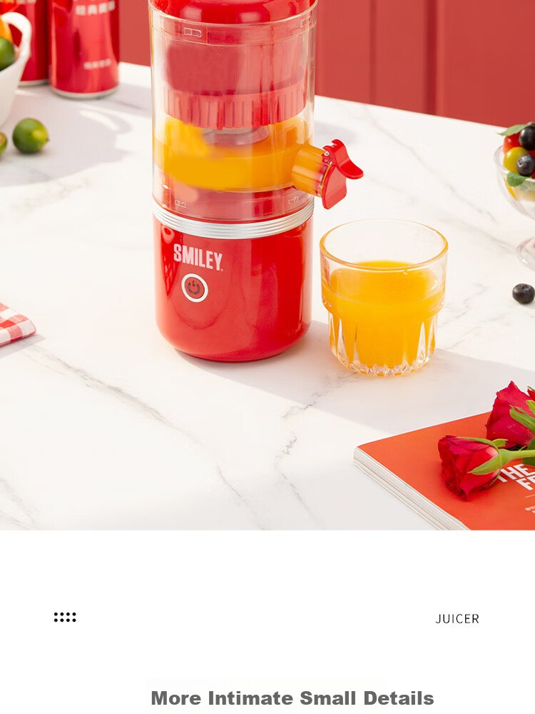 SMILEY SY-HNC1601 Juicer, 160ml Capacity, Single Unit, Red Color 6