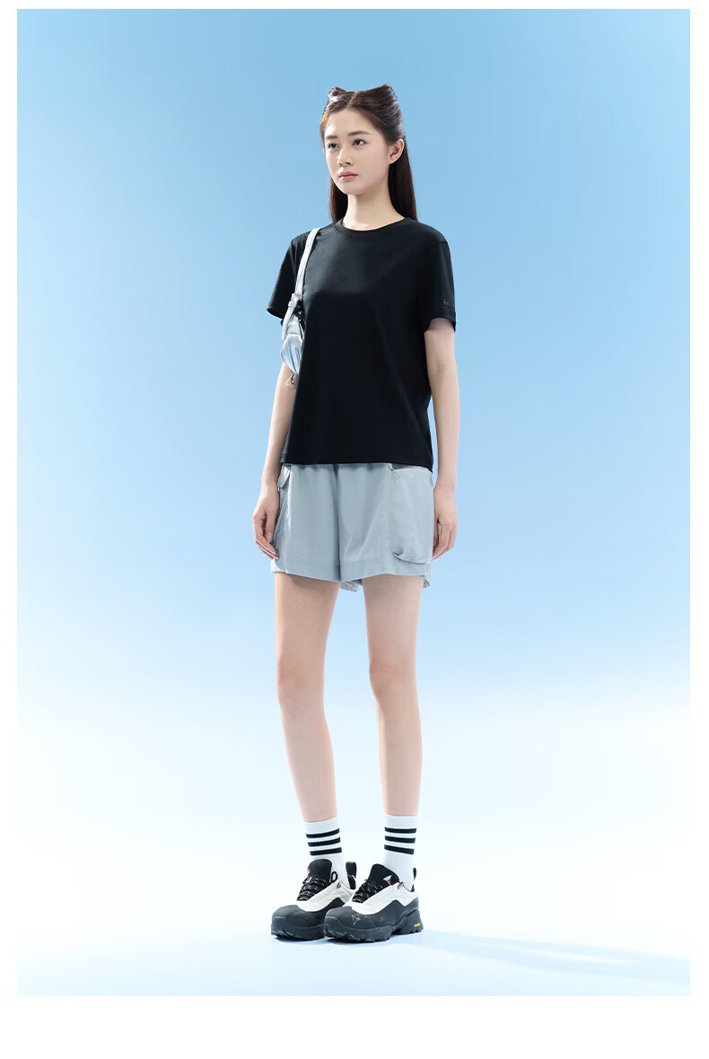 MiiOW New Water Shine T-Shirt Women's Liquid Ammonia 100% Cotton Crew Neck Casual Sports Base Shirt 10
