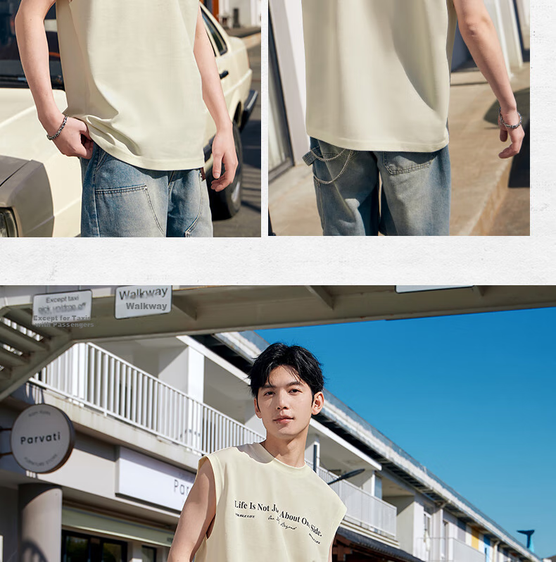 361° Men's Sports Tank Top, Spring And Summer Round Neck Loose Casual Outdoor Sleeveless Running Fitness Wear 632519501-4 19