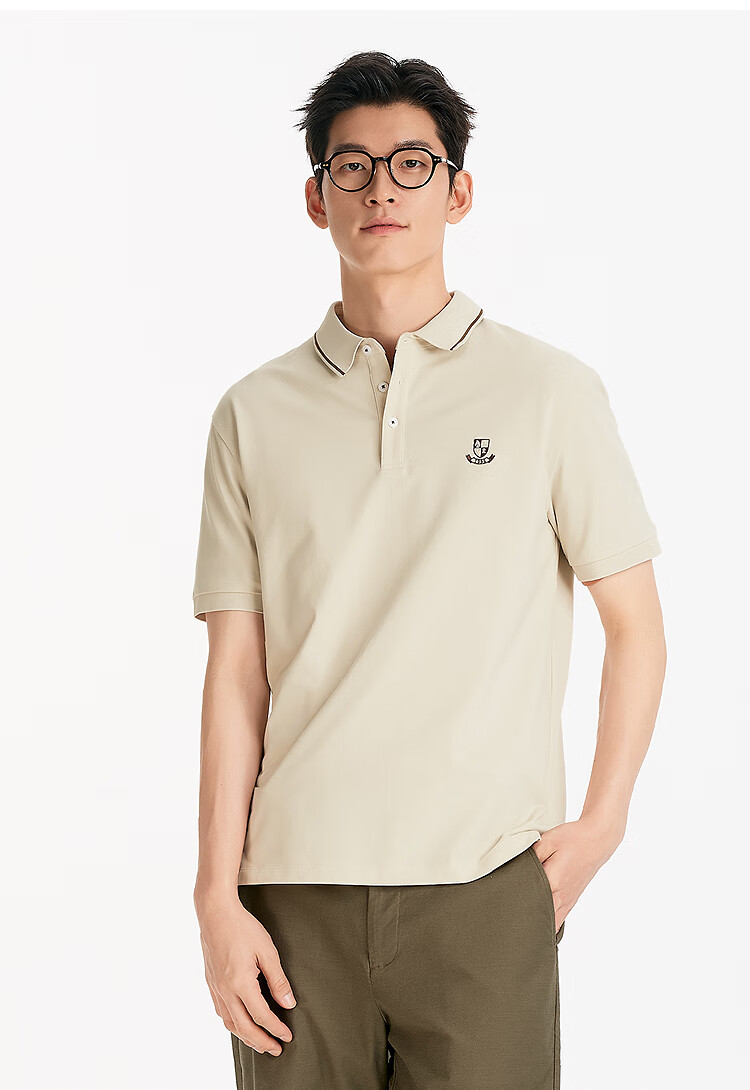 Semir Cool-Feeling Antibacterial | Men's Polo Shirt, Summer Business Short Sleeve, Embroidered Contrasting Collar, T-Shirt Top, Casual Dad Wear 7