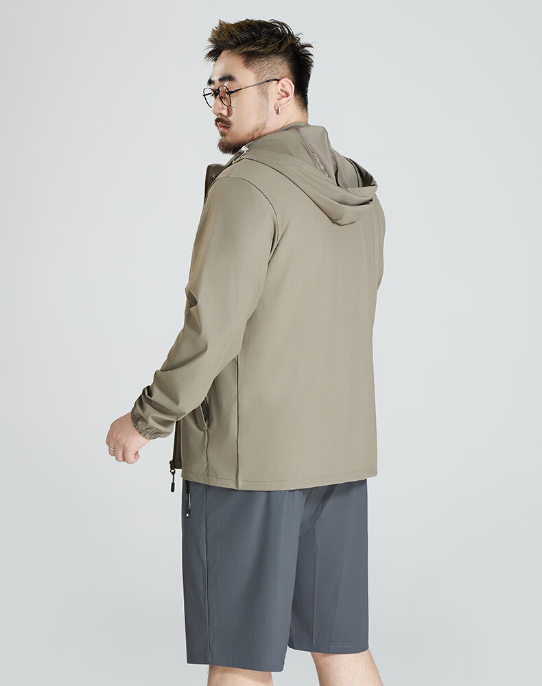 Ayoupang Summer Large Size Sun Protection Clothing for Men, 2025 New Fishing Wear, UPF50+ Breathable Jacket with Detachable Hood 10