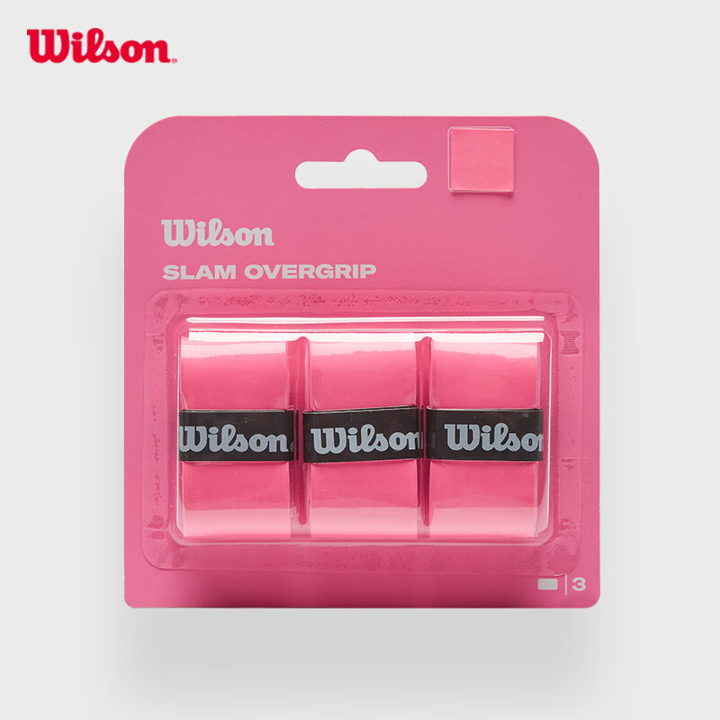 Wilson SLAM Series Sticky Grip Sweatband 3-Pack Neon Pink WR8448801001