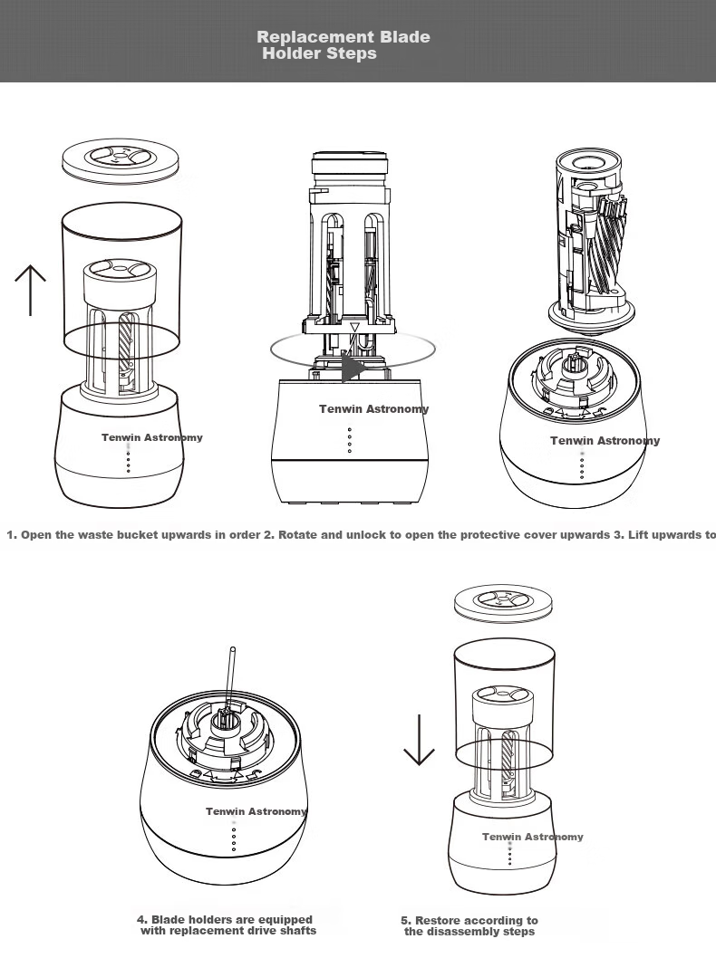 TEN-WIN Automatic Electric Pencil Sharpener for Sketching, Art Students' Carbon Pen Sharpener, Study Stationery Pencil Sharpener MS5301-6 14