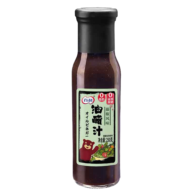 百利 藤椒风味油醋沙拉汁 0脂肪0蔗糖 蔬菜沙拉酱 250g