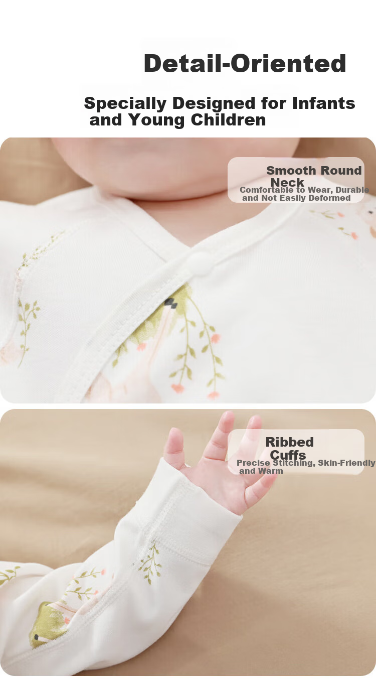 Aibaoshi Baby Clothes Romper, Pure Cotton, Spring And Autumn, Newborn Infant Bodysuit, Monk Outfit, 2 Pieces, Size 66, Red Heart Bear T141 15