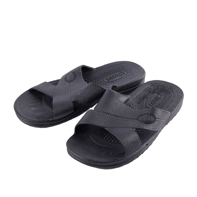 Laobaojia SPU Anti-Static Shoes Cleanroom Dust-Free Shoes Dustproof Non-Slip Durable Black Cross Size 44