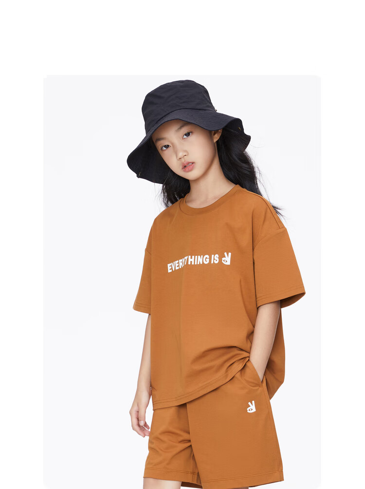 Annil [7A Antibacterial] Children's Short Sleeve T-Shirt, Parent-Child Outfit, Summer Moisture-Wicking Breathable Casual Top 12
