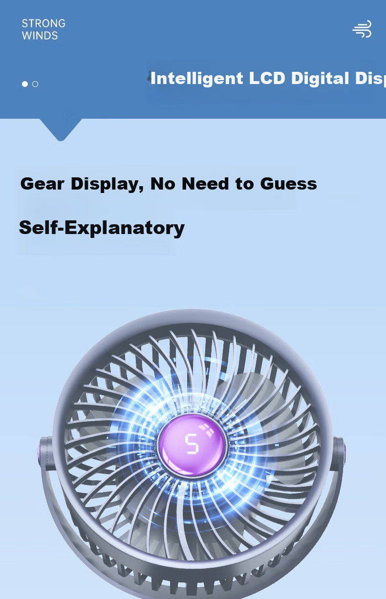 KOVOL [8-Inch Automatic Oscillating] Desktop Mini Fan Air Circulator Clip Fan for Dorm Students, Office Desk USB Cold Mini Fan Turbine Mini Electric Fa 8