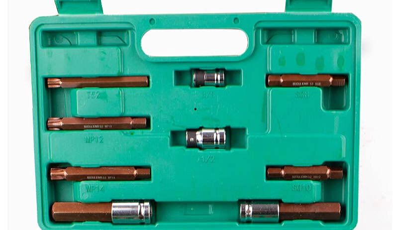 Wolvan 60-Piece Star Screwdriver Set Hex Socket Wrench Set Automotive Repair Tools Spline Double-Hexagon Bit MT 19