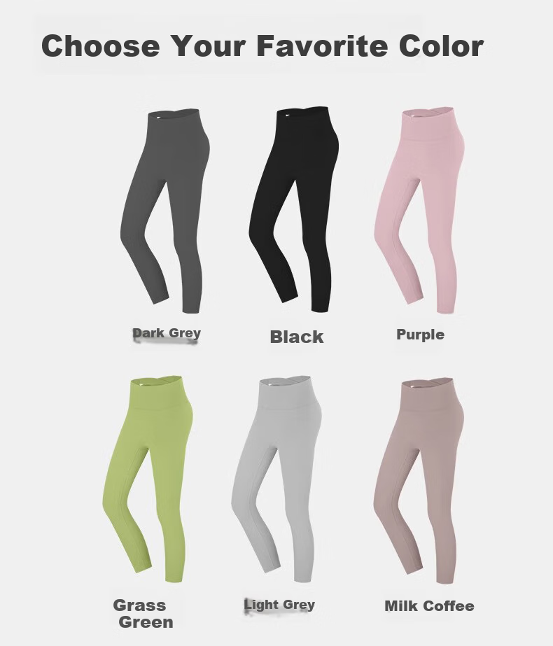 NEVER ME Yoga Pants for Women, Sports Fitness Leggings, Tight High-Waist Butt-Lifting Cycling Training Running Pants, Suitable for Outdoor Wear in Spring And Summer 16