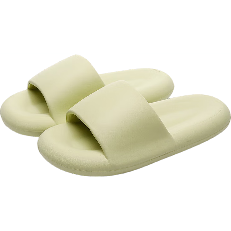 GUOLUOFEI Squishy Feeling Slippers for Women And Men, Summer Home Couple Bathroom Shower Outdoor Thick-Soled Sandals, Green, Size 36-37