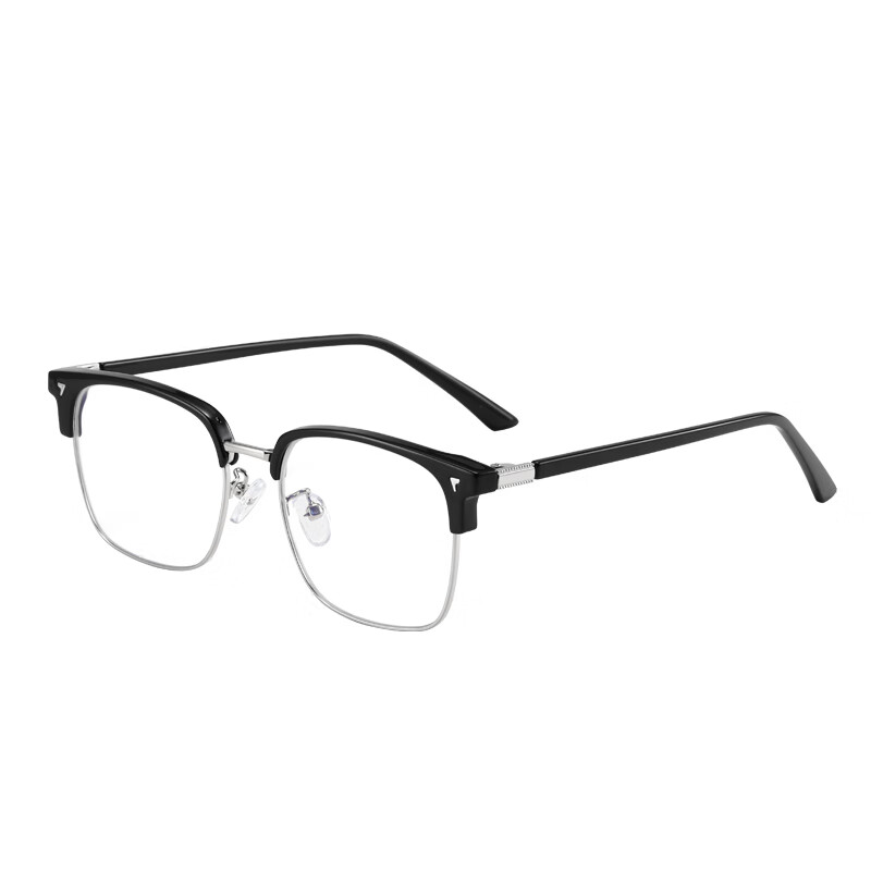 Fenchi Reading Glasses for Men, Ultra-Light Anti-Blue Light Anti-Fatigue High-Definition Eyewear, Black And Silver, 150 Degrees [Recommended for Ages 50-54]