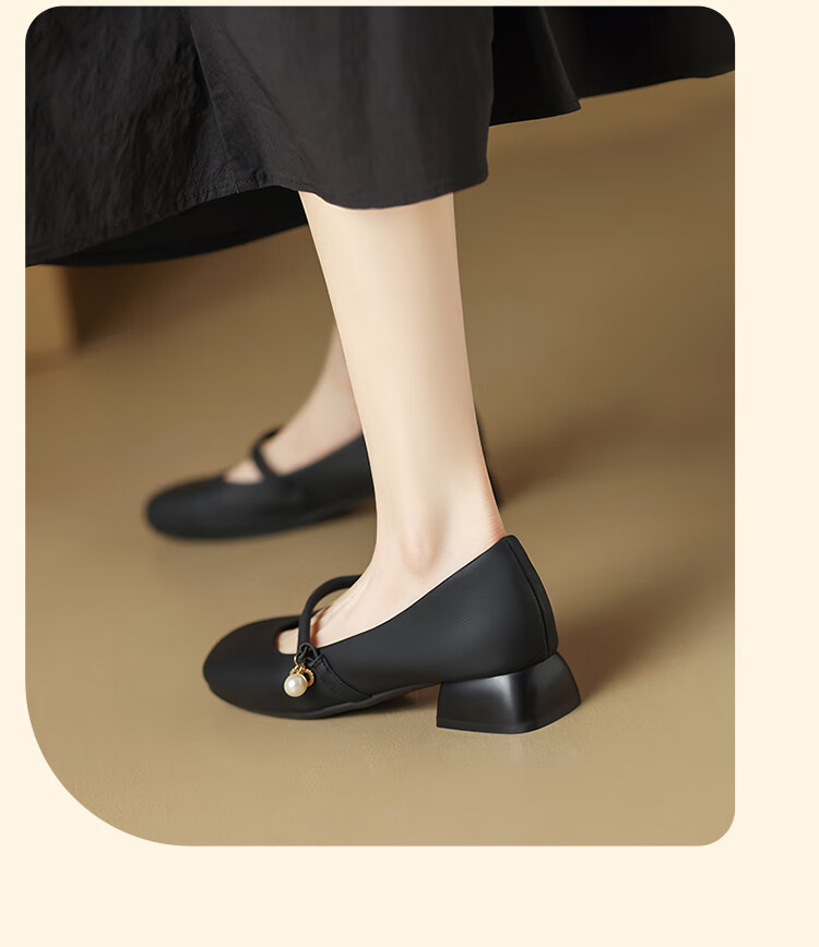 ZHR Mary Jane Shoes for Women, 2026 New Style, Soft Sole, Single Strap, Evening Style French-Style Flats, CG71, Light Yellow, Size 35 7