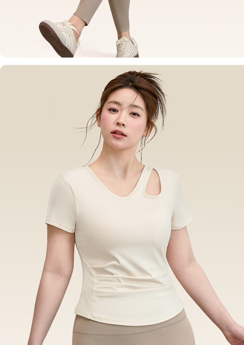 XUEXIMAN Plus Size Women's Yoga Short Sleeve Quick-Dry Sports T-Shirt Slim Running Top Pilates Training Fitness Wear 12