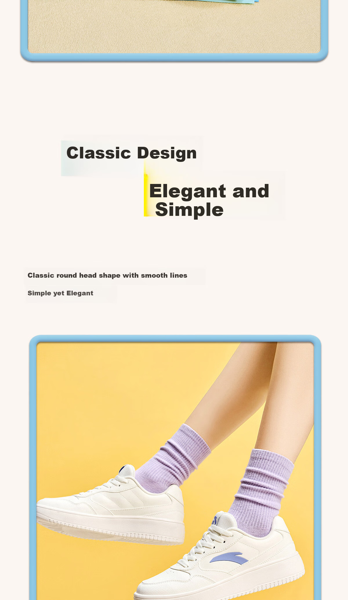 ANTA Lightweight | Skateboard Shoes, Lightweight And Flexible Women's Shoes, Summer Breathable Couple's White Sneakers, Thick-Soled Wear-Resistant Height-Increasing Casual Shoes 6