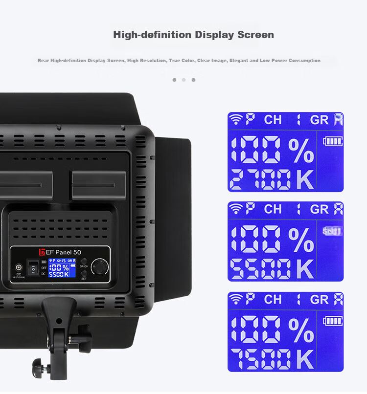 JINBEI EFP-50BI Flat LED Fill Light, Dual Color Temperature, Live Streaming Photography Video Lighting, Continuous Light for Outdoor Night Scene Portrait Product ID Photo Illumination, Video Shooting Hair Light, Lithium Battery Powered 4