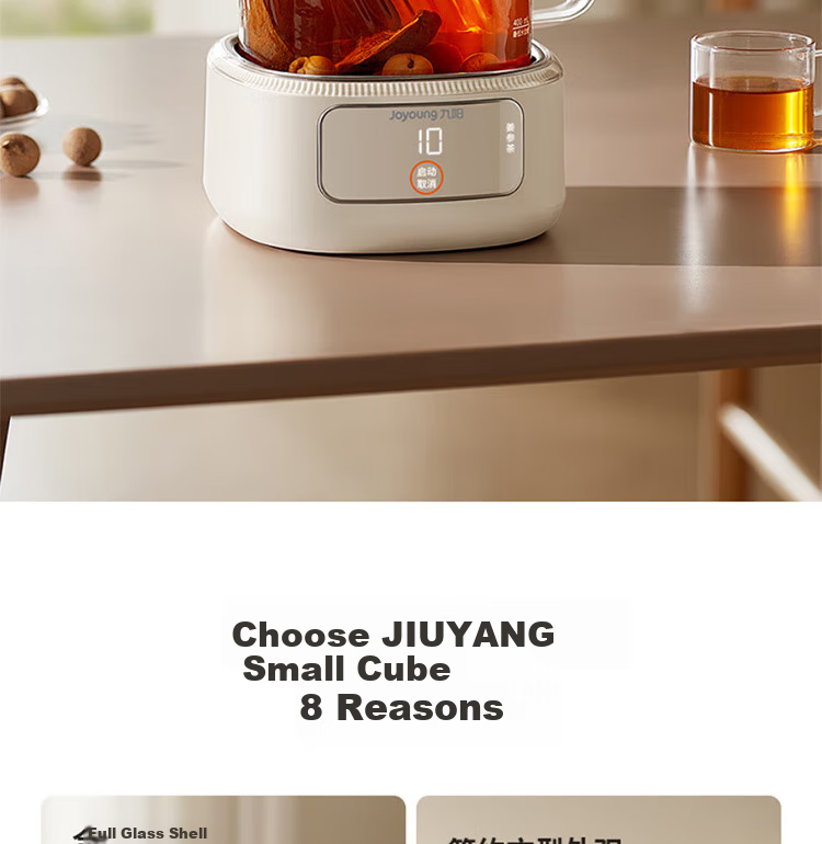 Joyoung Home Use 1L Small Capacity Health Pot, Multi-Purpose Electric Kettle for Hot And Cold Water, Metal Kettle without Glue, Constant Temperature Kettle, K10D-WY103 8