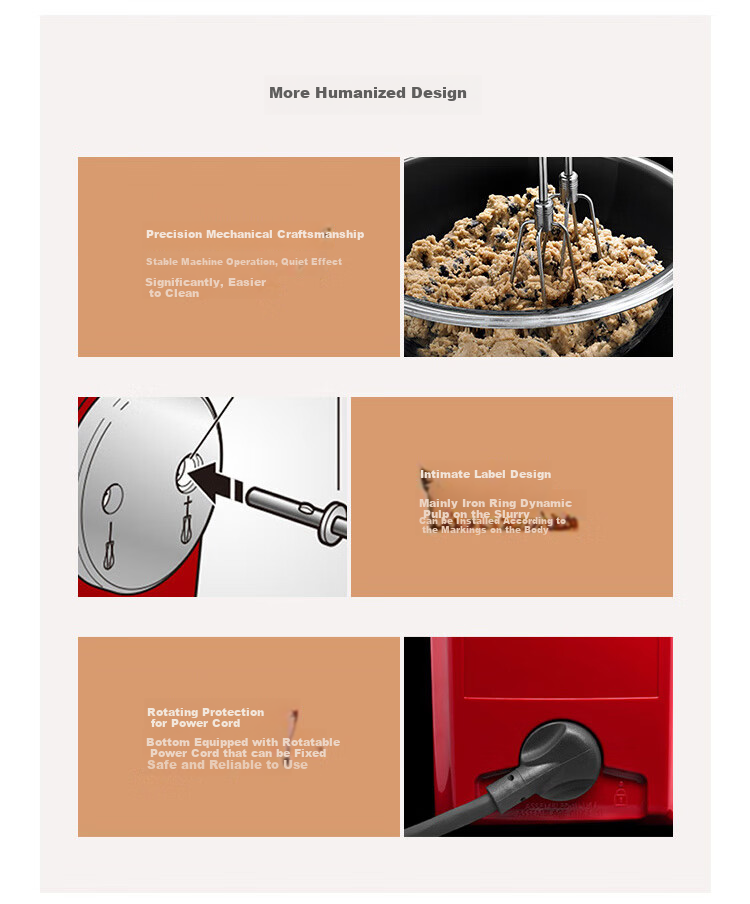 KitchenAid (Kaishanyi) Original Imported Electric Hand Mixer, Small Multi-Functional Cream Whipper And Blender, Handheld, Imperial Red, 5KHM5110CER 8