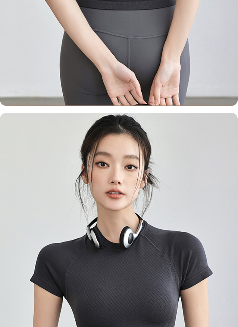 Xueqiman Women's Yoga Short Sleeve Top Tight Fit Stretch Quick-Dry Breathable T-Shirt Professional Pilates Fitness Running Training 13
